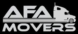 Logo of AFA Movers featuring a stylized truck on a black background.