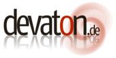 Logo mit dem Text "devaton.de" in Schwarz und Rot, umgeben von einem roten Kreis.