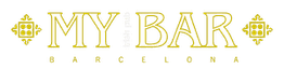 Logo de "My Bar" con texto "Irish Pub Barcelona" en fondo amarillo.