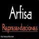 Texto en negrita: "Arfisa". Texto en naranja: "Representaciones". URL abajo: "http://www.arfisa.com".
