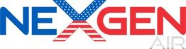 NEXGEN AIR logo with American flag design on X.
