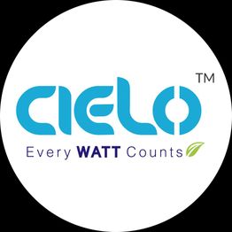 Cielo logo with the slogan "Every WATT Counts" and a small green leaf icon.
