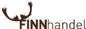 Logo mit Elchgeweih und dem Text „FINNhandel“ in brauner Schrift auf weißem Hintergrund.