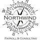 Kreisförmiges Kompass-Design mit „Northwind Payroll & Consulting“ in der Mitte.