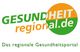 Logo: GESUNDHEITregional.de in grüner und oranger Schrift, darunter "Das regionale Gesundheitsportal".