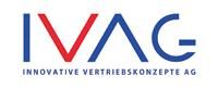 Logo der IVAG: Innovative Vertriebskonzepte AG in roten und blauen Buchstaben.