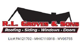 R.L. Groves & Sons logo with roofing and licensing details.