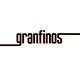 Texto "granfino" em estilo moderno com linha preta contínua em fundo branco.