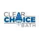 Logo of "Clear Choice Bath" with a blue showerhead replacing the "A" in "Choice".