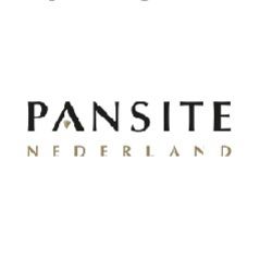 Logo van "Pansite Nederland" met zwarte en goudkleurige letters op een witte achtergrond.