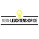 Logo mit gelber Glühbirne und Text: MEIN-LEUCHTENSHOP.DE.