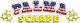 Logo con testo "PALMA" in blu e "SCARPE" in giallo, decorato con stelle americane.