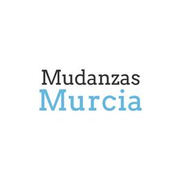Texto "Mudanzas Murcia" en colores negro y azul sobre fondo blanco.