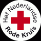 Logo van het Nederlandse Rode Kruis, met een rood kruis in een witte cirkel.