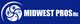 Logo of Midwest Pros LLC with icons of fire, snowflake, hammer, and pipe wrench on blue.