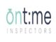 Logo with text: "ontime INSPECTORS" in a modern font.