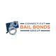 Logo of Connecticut Bail Bonds Group with handcuffs and state outline.