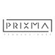 Logo de Prixma Producciones en blanco y negro, con tipografía moderna y minimalista.