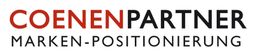 Textlogo: "COENENPARTNER" in Rot/Schwarz, darunter "MARKEN-POSITIONIERUNG" in schwarzer Schrift.