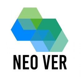 Logo mit bunten Sechsecken und dem Text "NEO VER" darunter.