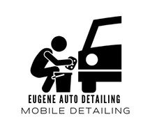 Icon of person detailing a car with "Eugene Auto Detailing Mobile Detailing" text below.