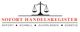 Logo mit Waage, Text: "SOFORT HANDELSREGISTER - SOFORT, SCHNELL, ZUVERLÄSSIG, GÜNSTIG".