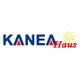 Logo mit Text "KANEA Haus" in Blau und Rot, daneben eine aufgehende Sonne.
