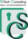 Logo von SiTech Consulting mit einem stilisierten Schloss in Grün und Text: "Alarm- und Sicherheitstechnik."