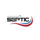 "Patrick Esper Septic logo with red and blue swoosh and shining star above text."
