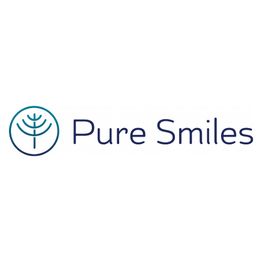 Logo with a tree design and text "Pure Smiles."