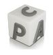 A white cube showing the letters "C," "P," and "A" on its visible sides.