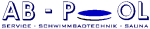 Logo von AB-Pool mit Text: Service, Schwimmbadtechnik, Sauna.