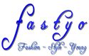 Blaues Logo mit dem Wort "fastyo" und den Worten "Fashion - Style - Young" darunter.