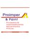 Proimper & Paint, especializada en impermeabilizantes, recubrimientos y pinturas, con logo de casa.