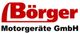 Logo von Börger Motorgeräte GmbH, rote Schrift auf weißem Hintergrund.