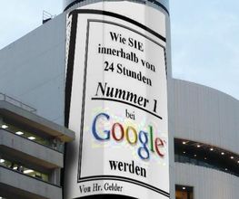 Werbe Plakat Google Nr. 1 innerhalb von 24 Stunden