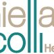 Text: "daniella nicolli Heilpraktikerin" in Beige und Türkis.