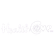 "HealthCove logo with peace sign and heart in the 'o'."