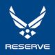 Blue emblem with a white wings logo above the word "RESERVE" in white.