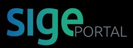 "Sige Portal-Logo mit blauer und grüner Schrift auf schwarzem Hintergrund."