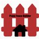 Red fence logo with text "Plano Fence Builder" and a small black house at the bottom.