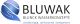 Logo von Bluwak: Blunck Wasserkonzepte mit einem blauen Wasser- und Hand-Symbol.