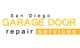 "San Diego Garage Door Repair Services" text in black and orange on white background.