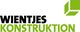 Logo mit Text "Wientjes Konstruktion" und einem grünen, gestapelten Quadratsymbol.