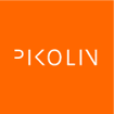 Orange Logo mit weißem Text "Pikolin" in moderner Schriftart.