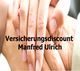 Hände übereinandergelegt, darüber Text: "Versicherungsdiscount Manfred Ulrich".