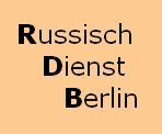 Text "Russisch Dienst Berlin" auf beigem Hintergrund.