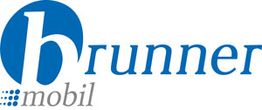 Logo mit blauem "b" und Schriftzug "runner mobil" in Grau und Blau.