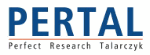 Logo mit dem blauen Schriftzug "PERTAL" und dem Slogan "Perfect Research Talarczyk" darunter.