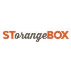 Logo mit Schriftzug "STorangeBOX" in orange und grau.